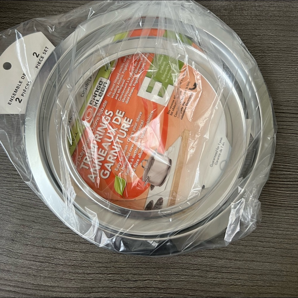 range kleen Round Type E Stove Top Trim Ring 2-Piece Set in Chrome
